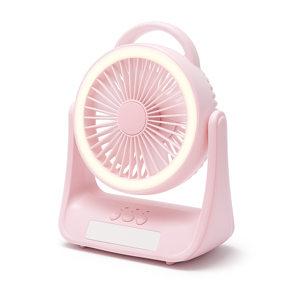 Rechargeable Fan - 3 Blade with LED Light &amp; USB Charging