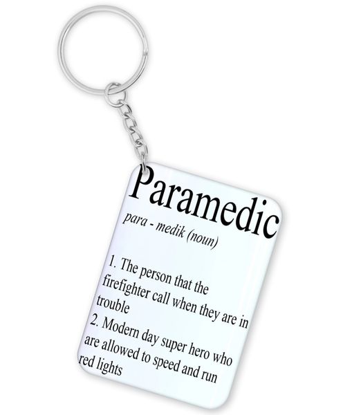 Paramedic Dictionary Meaning Birthday Christmas Gift Keyring