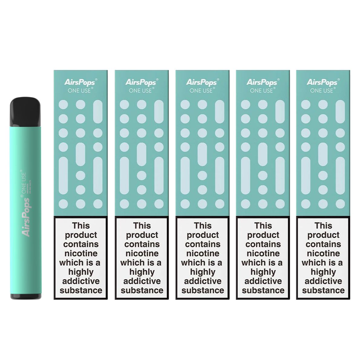 Airscream AirsPops 5 x Disposable Menthol 5 Nic Salts Shop Today
