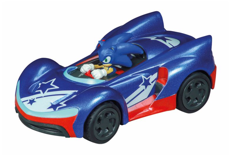 Carrera 1/43 Pull &amp; Speed Sonic Racing (8cm) Sonic Speed Star - Blue/Stars