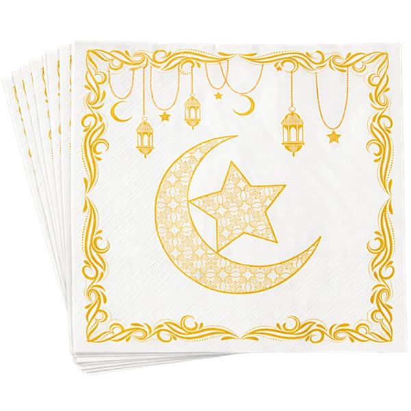 20 Piece Elegant Crescent Moon &amp; Lantern Decorative Event Serviettes