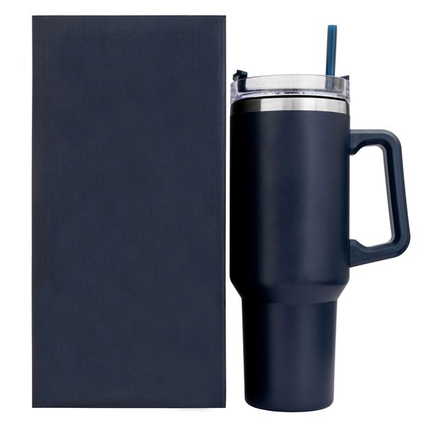 Tumbler with Straw 1.2L Travel Coffee Mug-Large Tumbler Cup with Handle