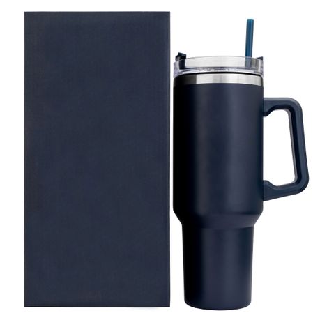 Tumbler with Straw 1.2L Travel Coffee Mug-Large Tumbler Cup with Handle Image