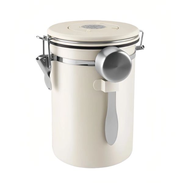 1.8L Coffee Storage Container Stainless Air Tight Coffee Jar with Scoop
