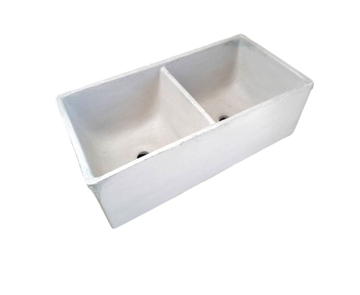 Large Ivory Double Concrete Kitchen Butler Basin 800x400x260MM