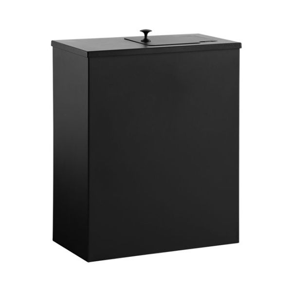 20L Sanitary Bin - Black Steel