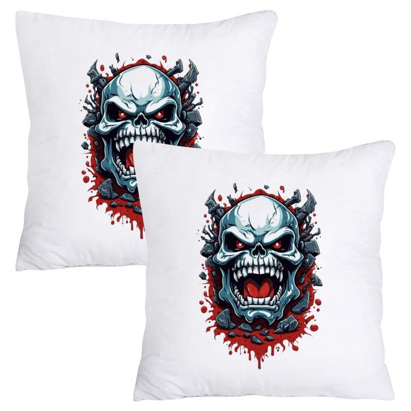 Scatter Cushion Cover Set (50cmx50cm) - Skull
