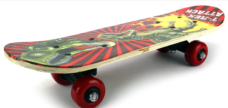 Tyrannosaurus Character Skateboard - 75cm - Red