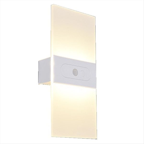 Rechargeable Wall Lamp Drill-Free Bedside Lamp Night Light White