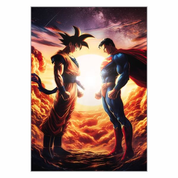 Goku And Superman Poster - A1