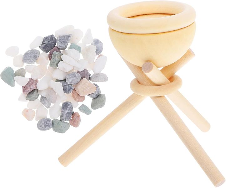 Wooden Scented Stone Diffuser Set with Essential Oil for Home and Car
