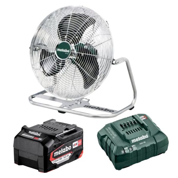 Metabo - Cordless Fan / AV 18 (606176850) With 5.2Ah Battery and Charger