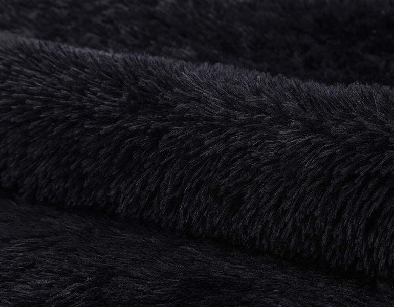 Fluffy Carpets Rug Black 200 x 150cm
