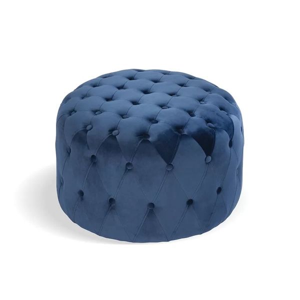 Colins 24'' Wide Tufted Round Pouf Ottoman