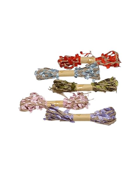 Ele Colourful Burlap Ribbon -Set of 5
