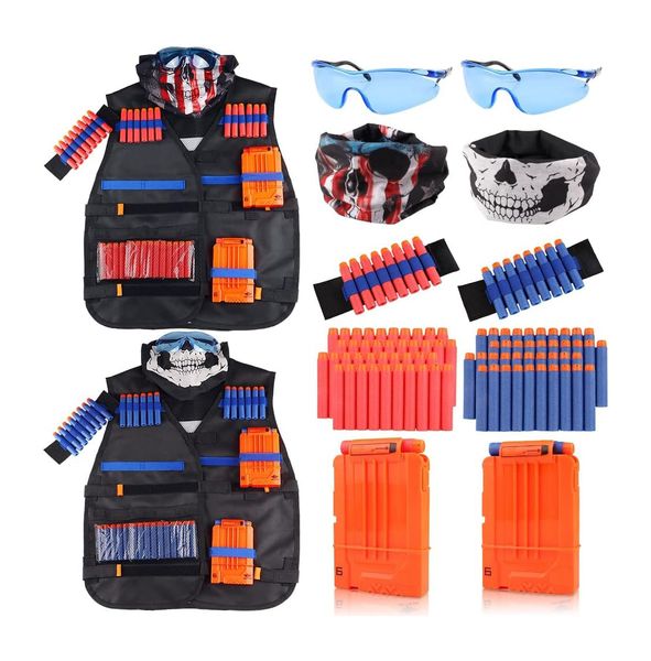 Kids Tactical Vest Kit for Nerf Guns N-Strike Elite Series - 2 Pack