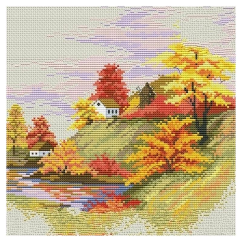 Cross Stitch Kit Peaceful Autumn Shop Today. Get it Tomorrow