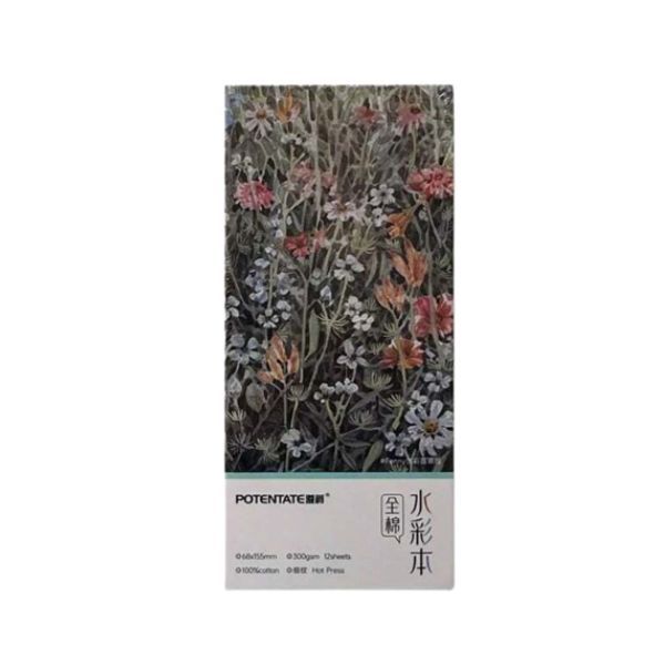 Potentate Mini Water Colour Paper Pad, 68 x 155mm