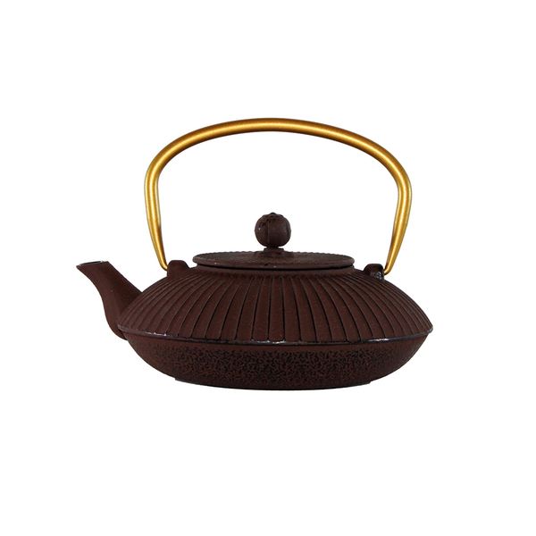 Carmién Tea Cast Iron Teapot Maroon/Gold (800ml)
