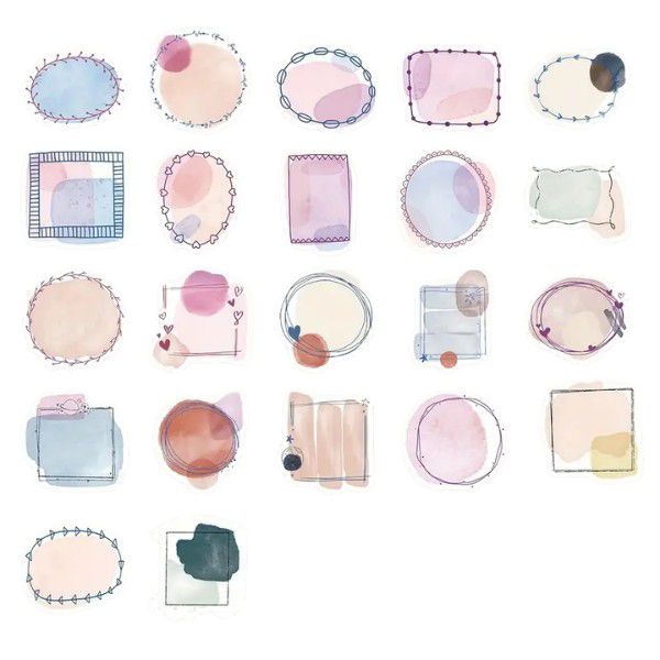 Beautiful Blocks &amp; Bubbles Journaling Stickers