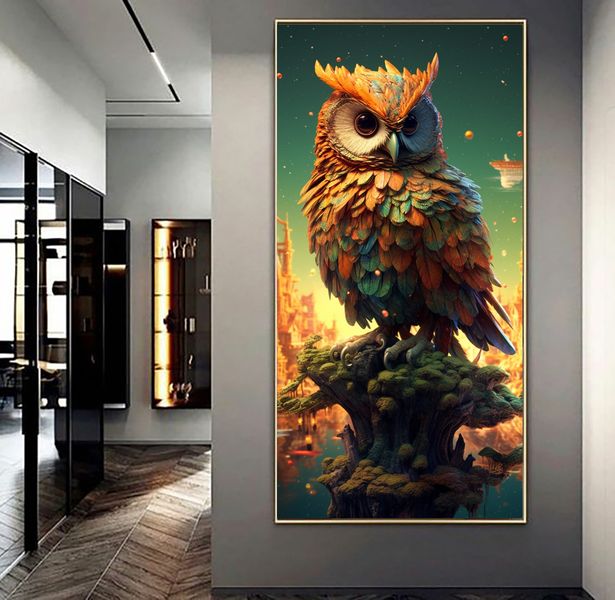 Canvas Wall Art - Fantasy Owl - 0816