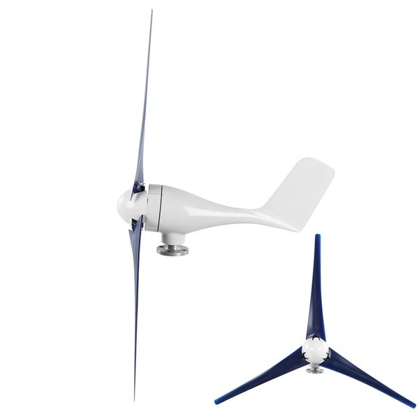 300W Wind Turbine Kit for Home Backup Power 12V Blue Blades