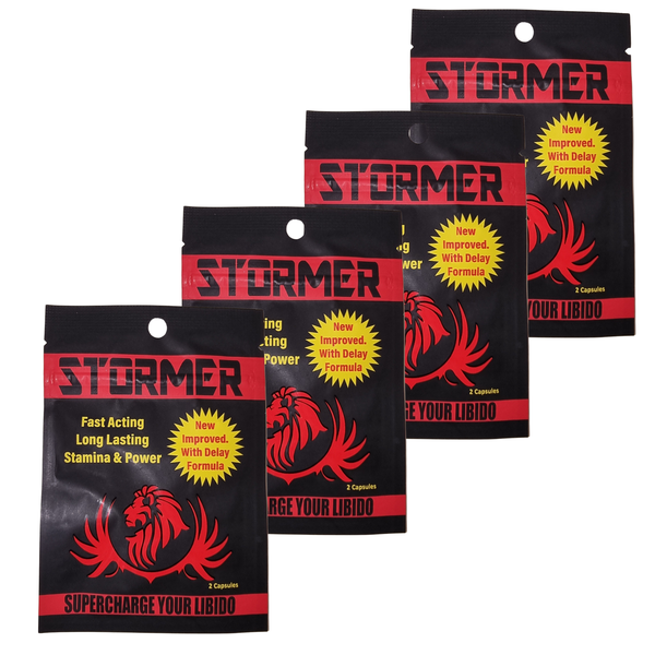 Stormer Male Performance Booster - Herbal Stamina Capsules (Pack of 4)