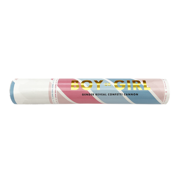 Holly &amp; Ivy Gender Reveal Confetti Cannon - Girl (Pink Confetti)