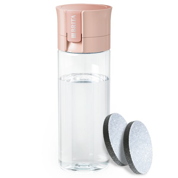 Brita Vital Water Filter Bottle - Apricot 600ml incl. 2x MicroDisc filters