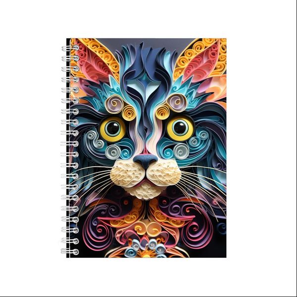 CAT QUILLED CAT A5 Notebook Gift Idea Notepad 226