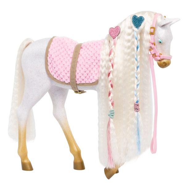 Our Generation Horse Andalusian Hairplay White 12Inch W/Accs