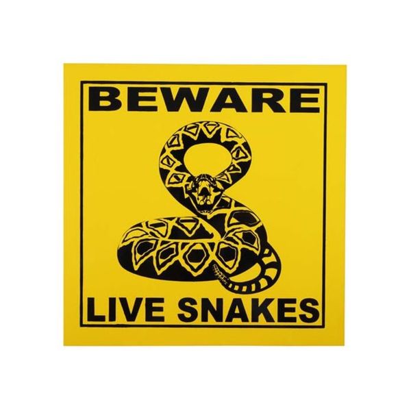 Plastic Live Snakes Warning Sign 290 x 290mm