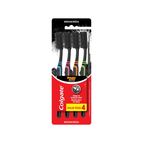 Double Action Charcoal Toothbrush 4 Pack