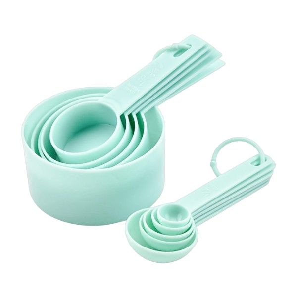 10 Piece - Complete Measuring Range Cups With Engraved Markings - Green