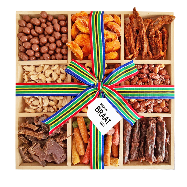 Braai Day Nuts, Biltong and Dried Fruit Gift Platter