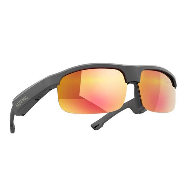 Smart Glasses,Polarized Sunglasses With Bluetooth Speaker-Mirror Red Lens