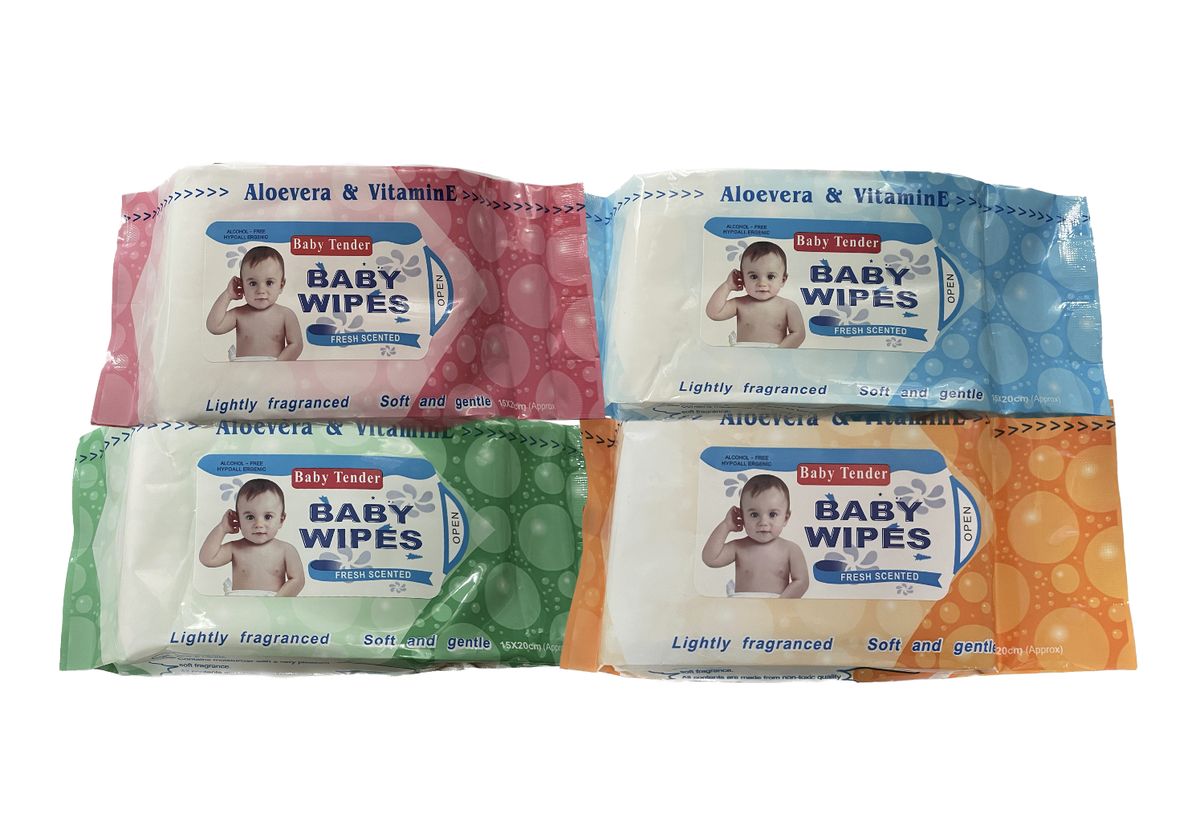 Pack of 4 Aloe Vera and Vitamin E Soft and Gentle Baby Wipes Shop