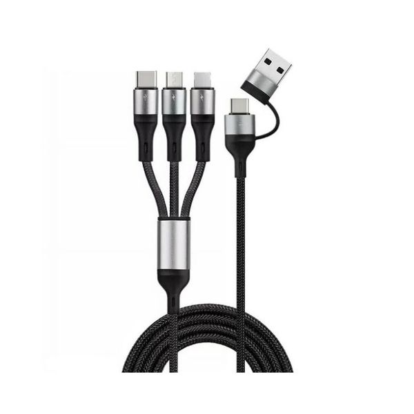 200W Multi-Charging Cable High-Speed USB-A/C &amp; Lightning Charge Any Device