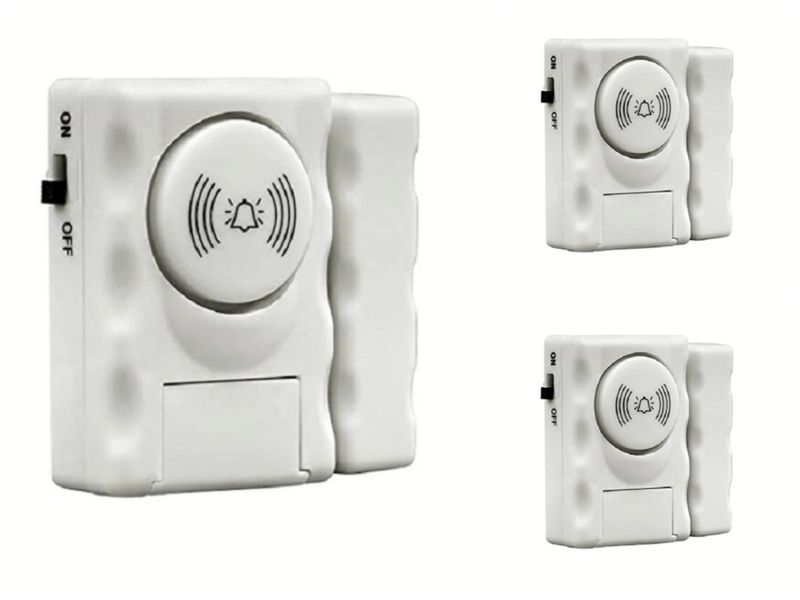 Magnetic Sensor Window Door Entry Alarm System - Pack of 3
