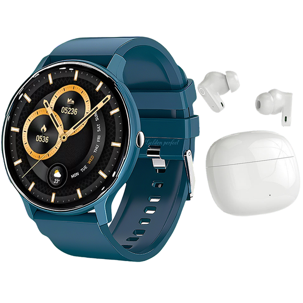 Golden Perfect Smartwatch &amp; Bluetooth Earbuds Gift Set | IP67 Waterproof