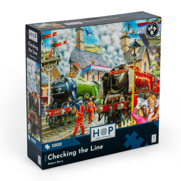 House of Puzzles - Checking the Line - 1000 Piece Jigsaw Puzzle