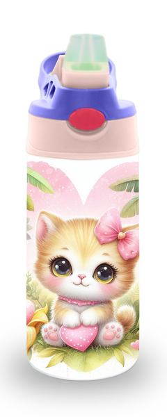 Girly Safari Animals Design 14 12oz Double walled Stainless Steel Bottle
