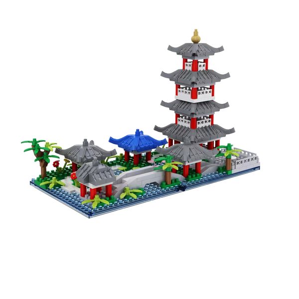 3630 Pieces Hangzhou West Lake Educational Building Blocks Set