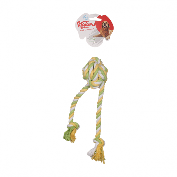 Natura Two Eared Ball Rope Dog Toy