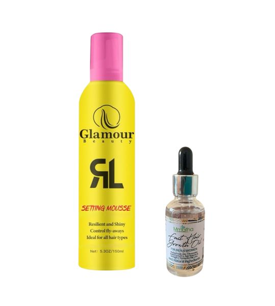 Glamour Beauty Hair Setting Mousse with Hair Growth Oil