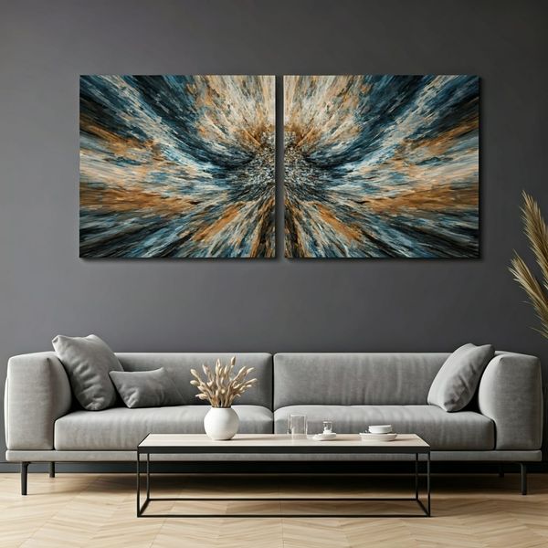 Canvas Wall Art: 2 - Piece Set - Digital Daydream 2
