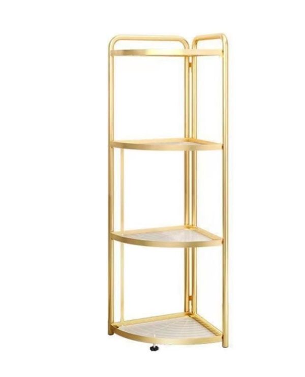 119CM Foldable 4 Tier Corner Shelf With Triangle Storage Rack