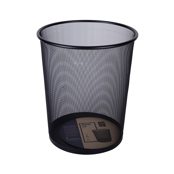 Deli Mesh Waste Bin 295 (Top) x240 (Base)x340mm (H) Black