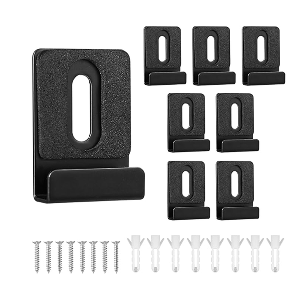 8pcs Metal Mirror Holder Kit, Mirror Clips with Screws Black