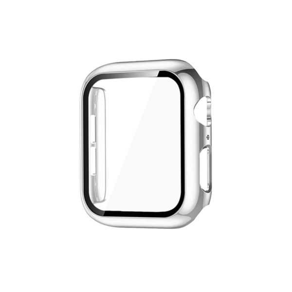 Hard Case and Glass Screen Protector for Apple Watch - 41mm - Metallic Blue